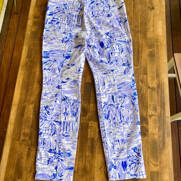 Lilly Pulitzer “Kelly” Slim Pants, EUC, Sz 8, Lavender/Blue w/Texture Stitching - Picture 10 of 14